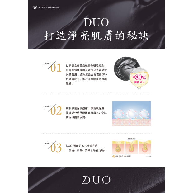 DUO全效黑碳淨化卸妝膏 66克