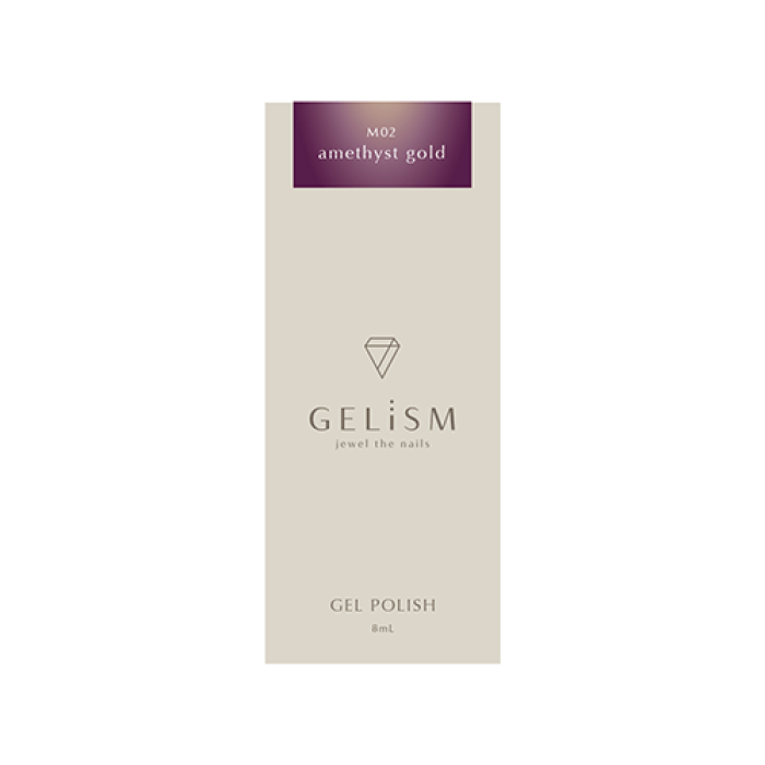 【預購】GELiSM M02 閃耀紫晶Amethyst Gold貓眼Gel甲